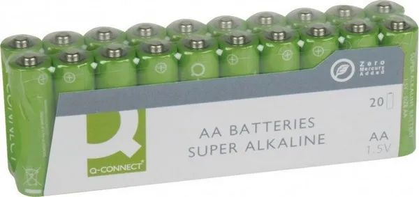 Bateri Q-CONNECT Super Alkaline AA, 1.5V, pako 20 copë - 1