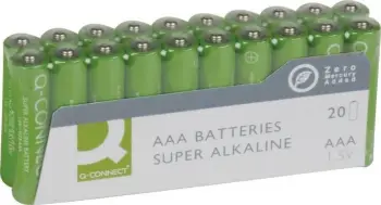Bateri alkaline Q-Connect AAA Economy, 1.5V, pak 20 copë, jeshile