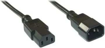 Kabllo zgjatuese rryme InLine C13 C14, 1m, e zezë - 1
