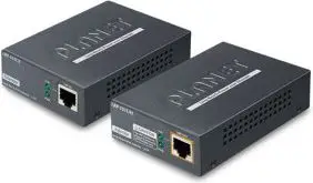 Kit zgjatues rrjeti PoE Planet LRP-101U, Ethernet deri 500m, transmetues dhe receiver, gri