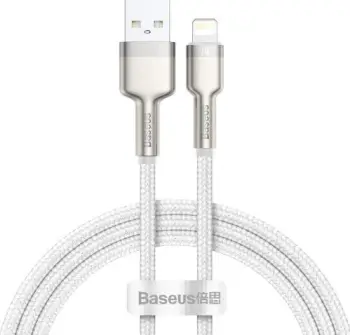 Kabllo USB Baseus, USB-A në Lightning, 1 m, e bardhë