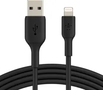 Kabllo Belkin CAA001bt0MBK, USB A në Lightning, 15 cm, e zezë