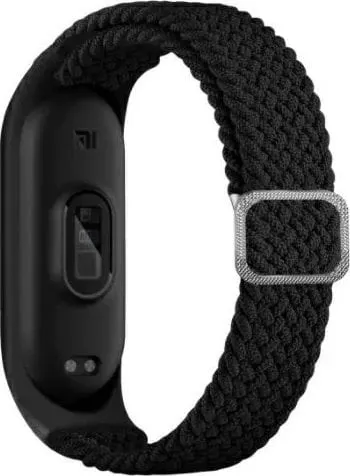 Rrip dore Beline për Xiaomi Mi Band 5 6 7, tekstil, i zi - 1
