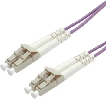 Kabllo fibër optike Roline Patch Cord, duplex 50/125µm OM4, LC LC, 5m, vjollcë