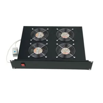 Njësi ventilimi horizontale Triton Rab-Ch-X02-A1, 19", 4 ventilatorë, 2U, e zezë