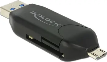 Lexues kartelash DeLOCK 91734, USB 3.0, Micro USB OTG, i zi