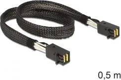 Kabllo Mini SAS Delock 83386, SFF 8643 në SFF 8643, 0.5m, i zi - 1