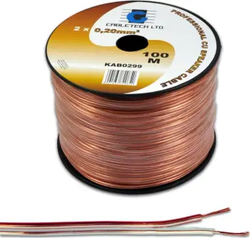 Kabllo altoparlanti KAB0311, 0.75mm², rrotull 100m, portokalli