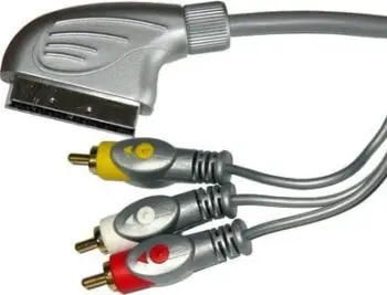 Kabllo SCART në 4x RCA, 1.5m, audio video, shumëngjyrëshe