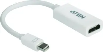 Adapter AV Aten VC980 AT, Mini DisplayPort në HDMI, 0.2m, i bardhë