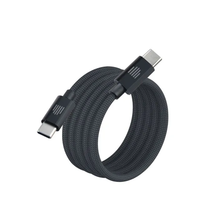 Dviced Magnetic Braided Cable USB-C To USB-C, 1,25m, Dark Grey - 2