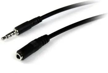 Kabllo zgjatuese audio StarTech MUHSMF2M, 3.5mm TRRS, 2m, e zezë