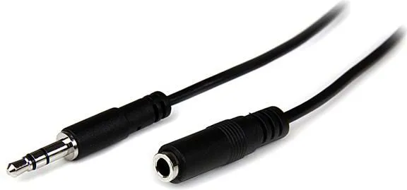 Kabllo StarTech Jack 3.5mm - Jack 3.5mm (MU1MMFS), 1m, e zezë - 1