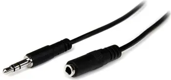 Kabllo StarTech Jack 3.5mm - Jack 3.5mm (MU1MMFS), 1m, e zezë