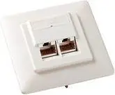Prizë rrjeti Equip 125722, 2x RJ45, Cat 5e, e bardhë perlë