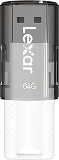 USB Lexar JumpDrive S60, 64GB, USB 2.0, i bardhë