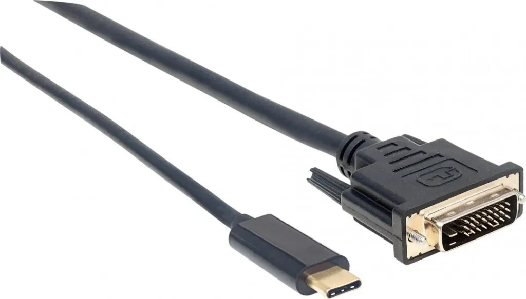 Kabllo video Manhattan 152457 USB C në DVI D, 2m, i zi - 2