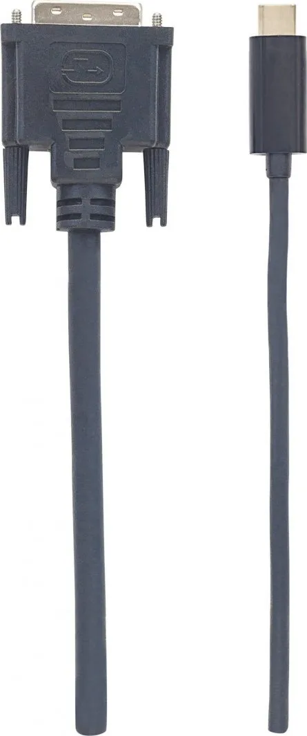 Kabllo video Manhattan 152457 USB C në DVI D, 2m, i zi - 4