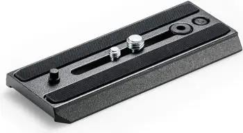 Pllakë Quick Release Manfrotto 500PLONG, e zgjatur, për koka video 501, e zezë