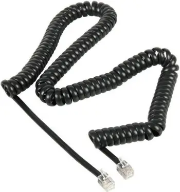 Kabllo spirale telefoni Goobay RB68002, 4 m, RJ10, e zezë