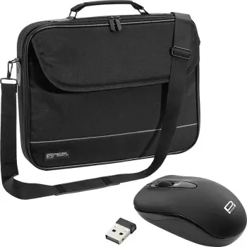 Çantë laptopi PEDEA Fair, 14.1", me rrip shpatulle, me maus wireless, e zezë
