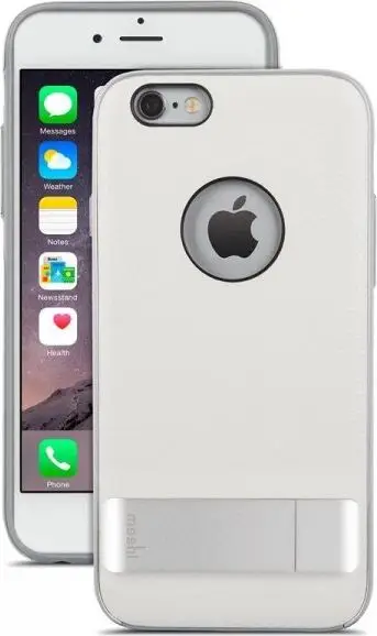 Maskë mbrojtëse Moshi iGlaze Kameleon për iPhone 6/6s, me mbajtëse, e bardhë