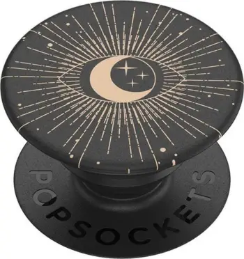 Kapëse telefoni PopSockets PopGrip Skelly, plastike, e zezë