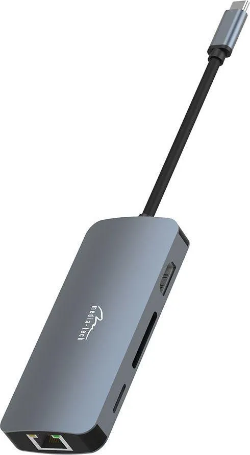 Hub USB-C Media-Tech MT5044 8në1 - 3