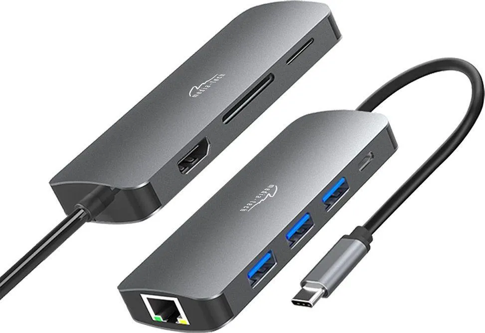 Hub USB-C Media-Tech MT5044 8në1 - 4