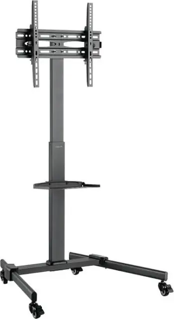 Stendë dyshemeje për TV LogiLink BP0121, 32"-55", me rrota, e zezë