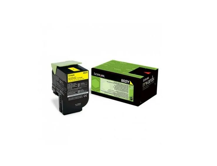 Toneri Lexmark 80C20YE 802YE, i verdhë, 1000 faqe - 1