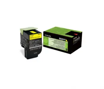 Toner Lexmark 80C2HY0, i verdhë, origjinal