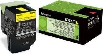 Toner Lexmark 80C2XY0, yellow, origjinal