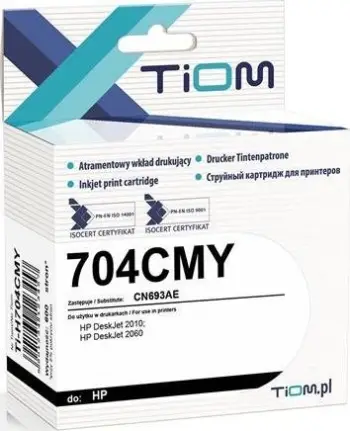 Kartush boje Tiom Ink për HP 704CMY CN693AE, 7ml, me ngjyra