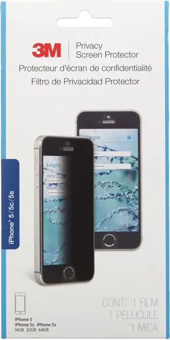Mbrojtës ekrani 3M Privacy, për iPhone 5 5s 5c SE 4", i zi
