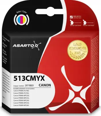 Bojë printeri Asarto për Canon CL-513, 12ml, me ngjyra