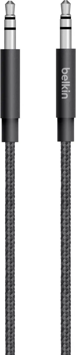 Kabllo audio Belkin, Jack 3.5mm - Jack 3.5mm, 1.2m, e zezë