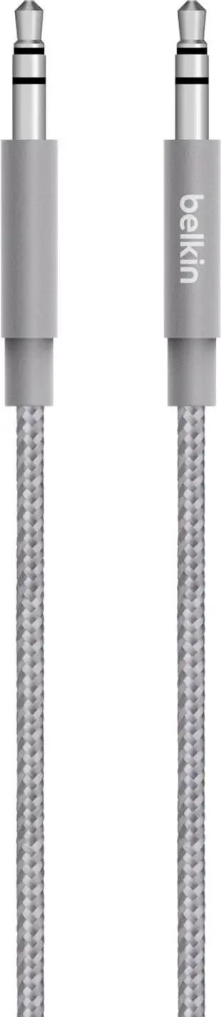 Kabllo audio Belkin AV10164BT04, Jack 3.5mm në Jack 3.5mm, 1.2m, gri