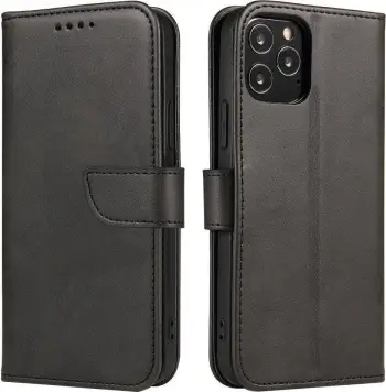 Këllëf telefoni Hurtel Magnet Case Huawei Nova 8, tip libër, me stand, i zi