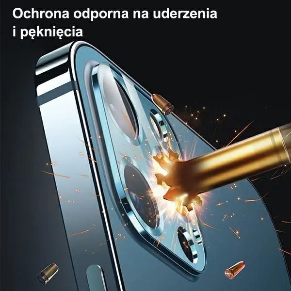 Xham protektor kamere USAMS US-BH707 për iPhone 12 Pro Max, metal, gold - 3
