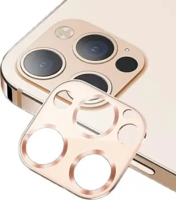 Xham protektor kamere USAMS US-BH707 për iPhone 12 Pro Max, metal, gold