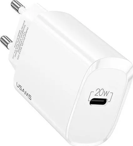 Karikues USAMS 1xUSB-C T39 20W PD3.0 CC131TC02 (SH.B.A.-CC131), i bardhë - 1