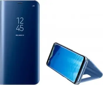 Mbrojtëse Clear View për Samsung A02s, e kaltër e errët