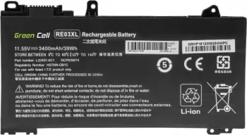 Bateri laptopi Green Cell RE03XL për HP ProBook, 11.55V, 3400mAh, e zezë