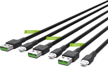 Kabllo USB Green Cell GC Ray, USB A në Lightning, 2 m, e zezë