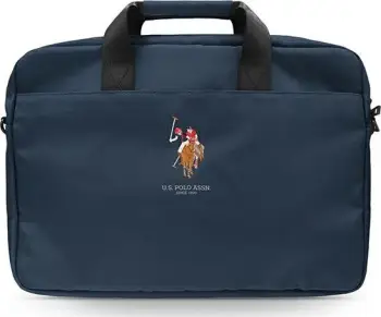 Çantë laptopi U.S. Polo Assn Pouch, 16", me doreza, blu navy