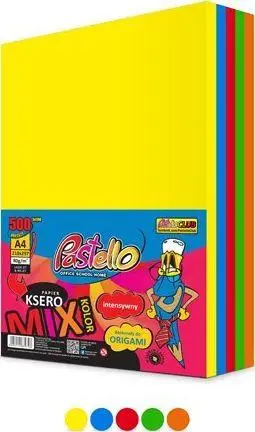 Letër kopjimi Pastello A4, 80 g m², 500 fletë, ngjyra të përziera