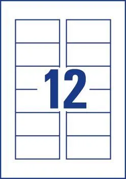 Fletë inserti për badge identifikimi Avery Zweckform, 40 x 75 mm, të bardha - 1