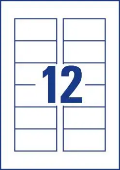 Fletë inserti për badge identifikimi Avery Zweckform, 40 x 75 mm, të bardha