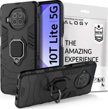 Mbrojtëse AlogyStand Ring Armor për Xiaomi Mi 10T Lite, e zezë
